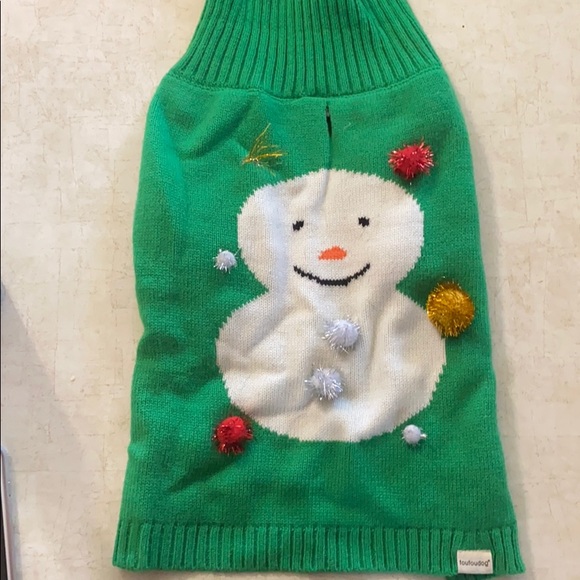 FouFou dog knit Christmas dog sweater - Picture 1 of 8